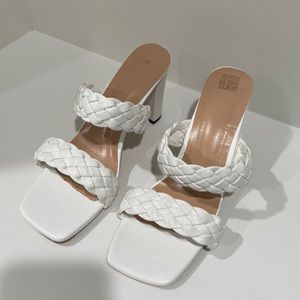 White heels, SHEIN, size 8.5 (41)